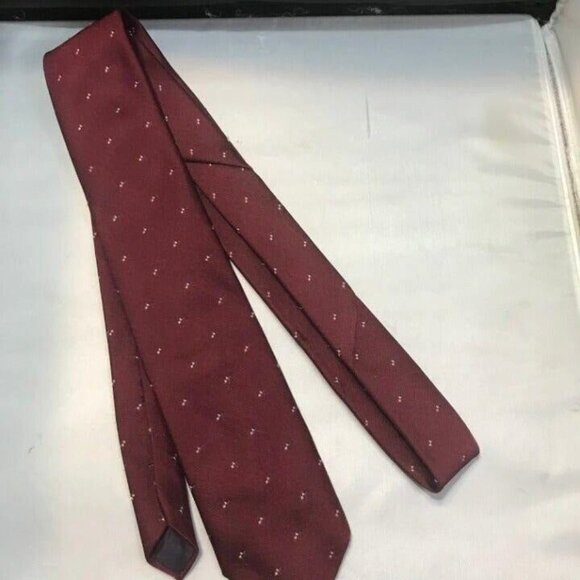 #1494 VTG ETIENNE AIGNER MAROON VINTAGE SILK NECKTIE 57X3 - Picture 1 of 4